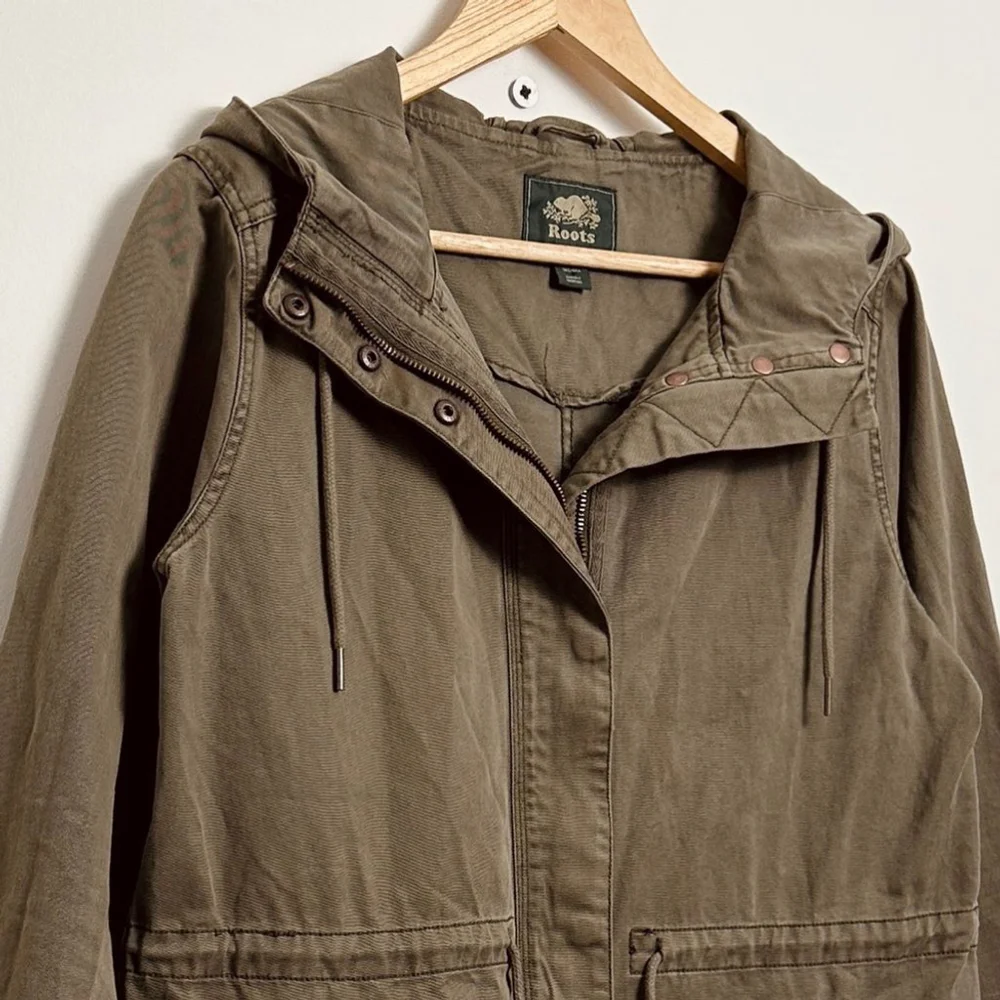 Roots Military Style Womens Utility Jacket/coat - Olive green - Size S - Picture 4 of 4
